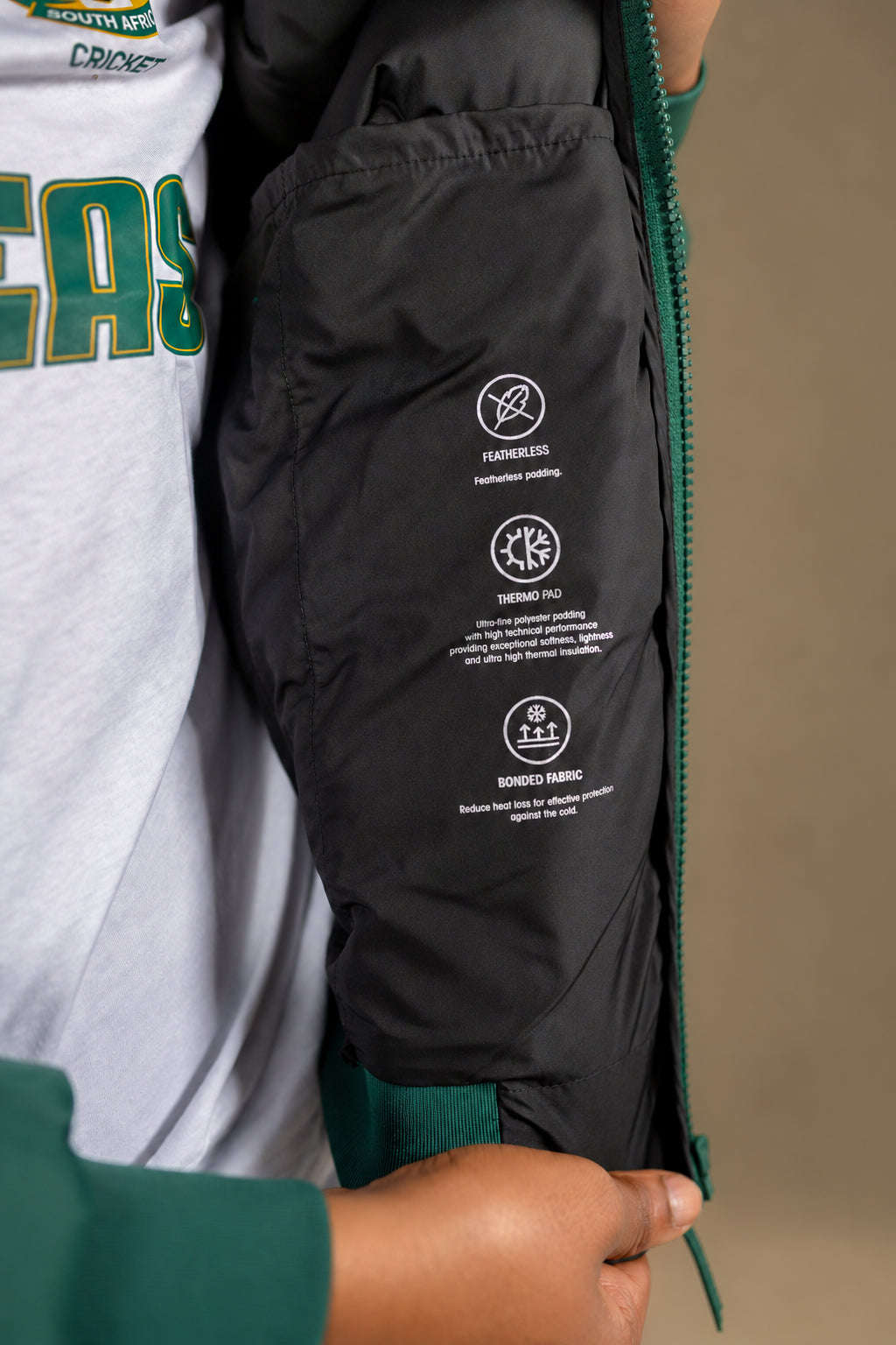 Proteas Creisse Athleisure Bottle Green Puffer